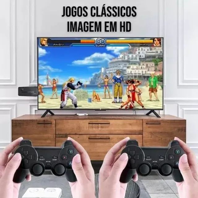 Vídeo Game Pen Drive Jogo Hdmi 2 Console Jogo Antigo Box 4k 15 mil jogos C/ mario