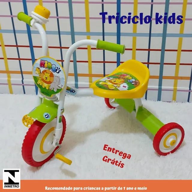 Triciclo Infantil Menina Nathor - Baby - Alumínio