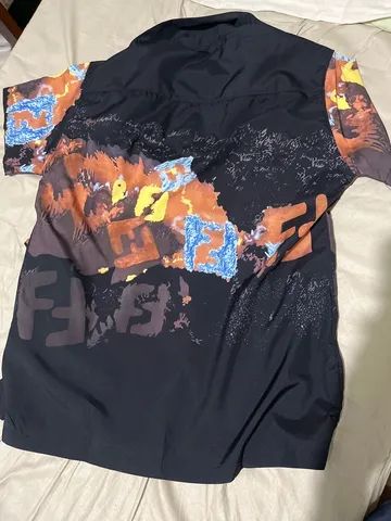 Camisa Fendi preta com logo - Foto 5
