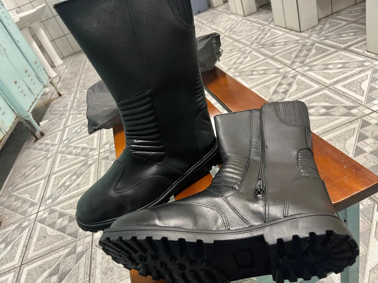 BOTA EM COURO MOTOCICLISTA (44)