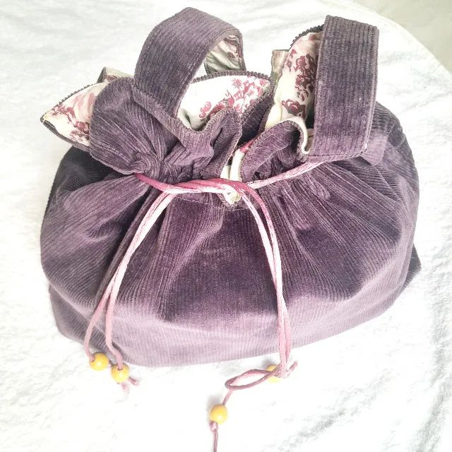 Bolsa de tecido dupla face