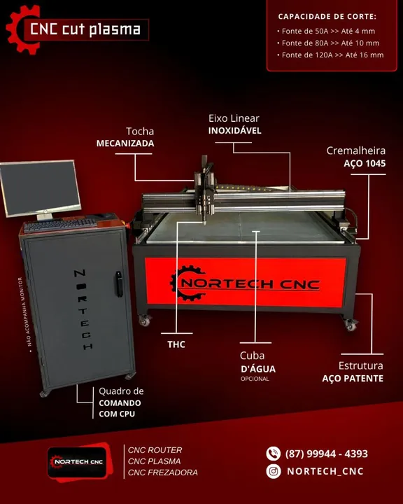 Máquina de Corte Plasma CNC Nortech