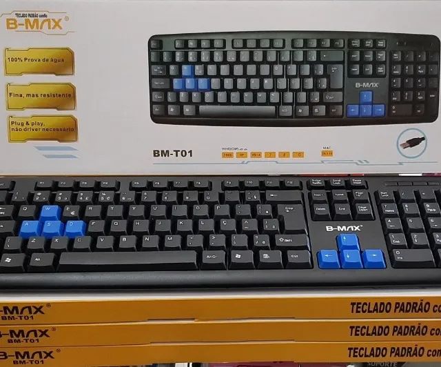 Teclado  c/  Fio   Super  Slim  B Max  !! Ergonômico .