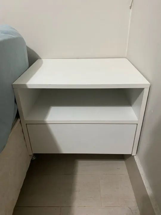 nicho e criado mudo com gaveta branco (envio desmontado)