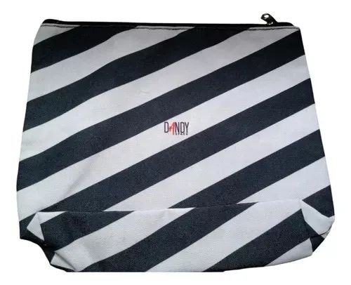 Nécessaire Tiene Fuego Listrada 23x7x29cm Branco/preto - Foto 2