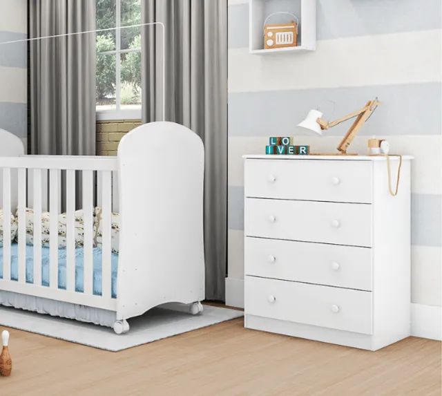 Comoda Infantil 4 Gavetas Junior 100% MDF  - Foto 4