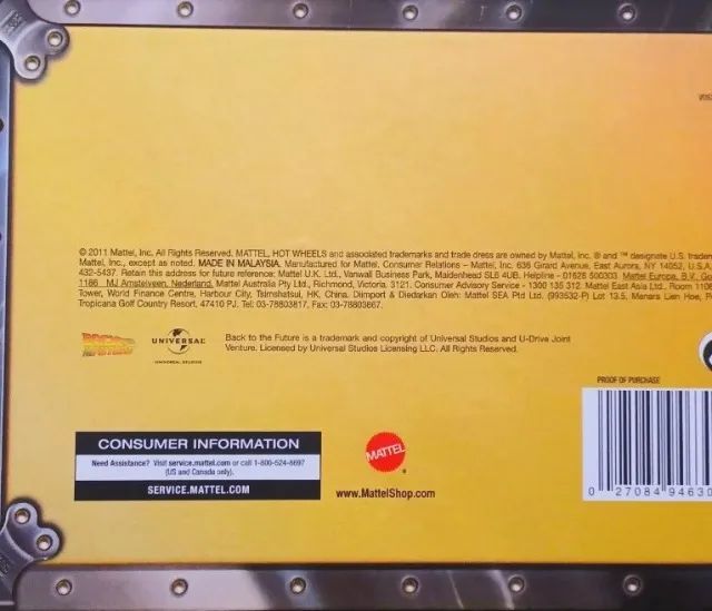 2011 Hot Wheels Sdcc Back To The Future Delorean - Foto 4