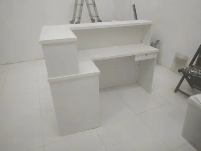 balcão L ripado branco 150/90 - Foto 3