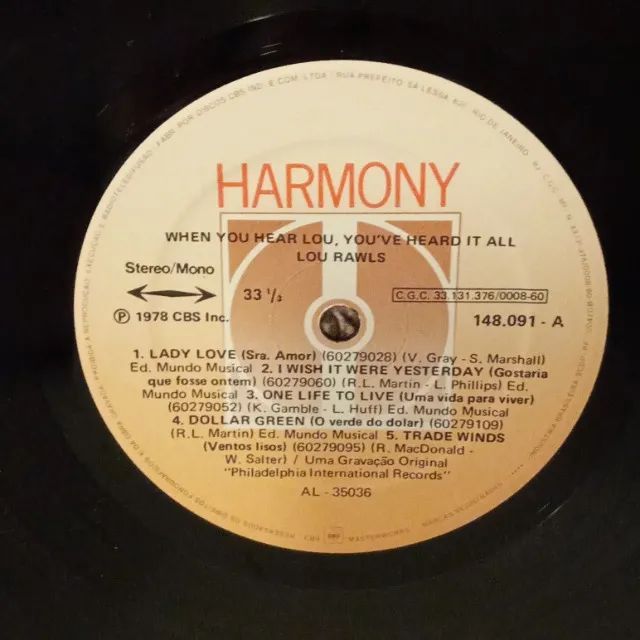 Vinil Lou Rawls - When you hear Lou - Foto 4