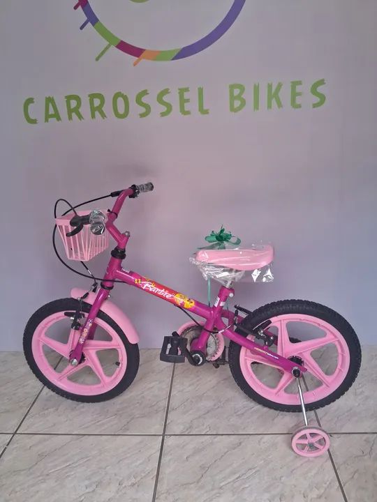 Bicicleta Infantil Barbie Aro 16 (NOVINHA) - Foto 4