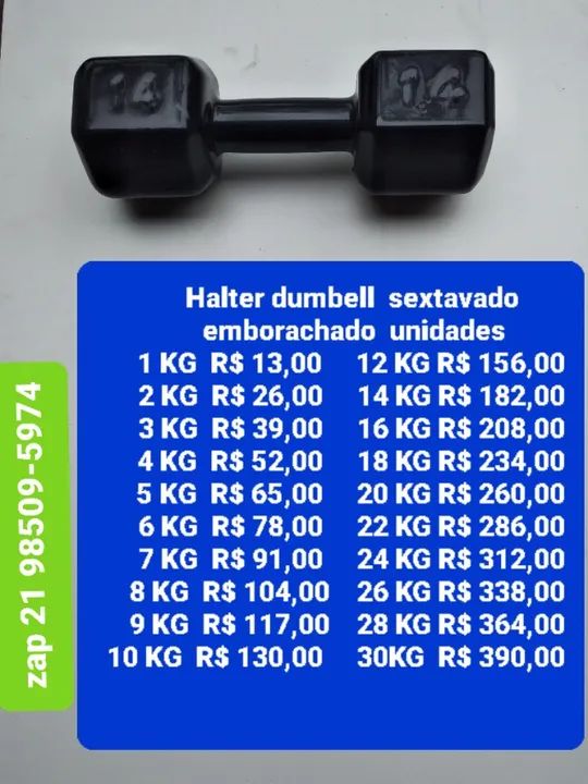 Halteres  Dumbell sextavado  - Foto 4