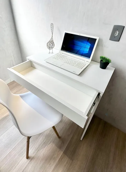 ESCRIVANINHA MULTIUSO OU MESA DE MANICURE COM GAVETA DE MDF