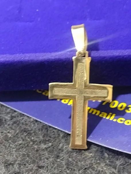 Pingente Ouro 18 kilates Cruz Lisa e Fosca 15 mm Peso 1.50 Gramas                          - Foto 4