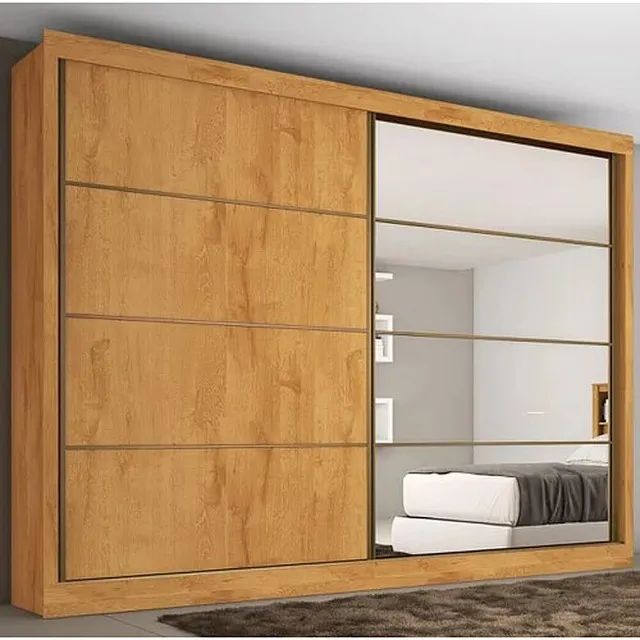 Guarda Roupa Verona Casal com Espelho 2 Portas 4 Gavetas Europa - Foto 3