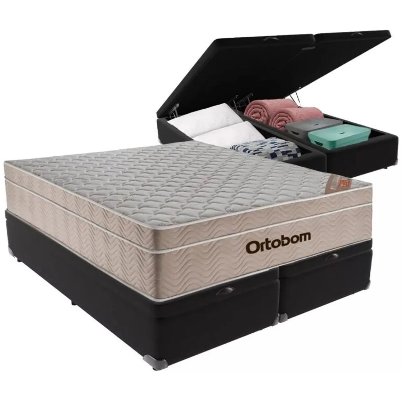 Colchão Queen Ortobom Molas Ensacadas com Bade Baú Blindado tt5432