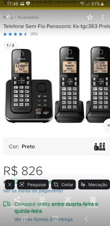 TELEFONES S/FIO LINHA FIXA - Foto 5