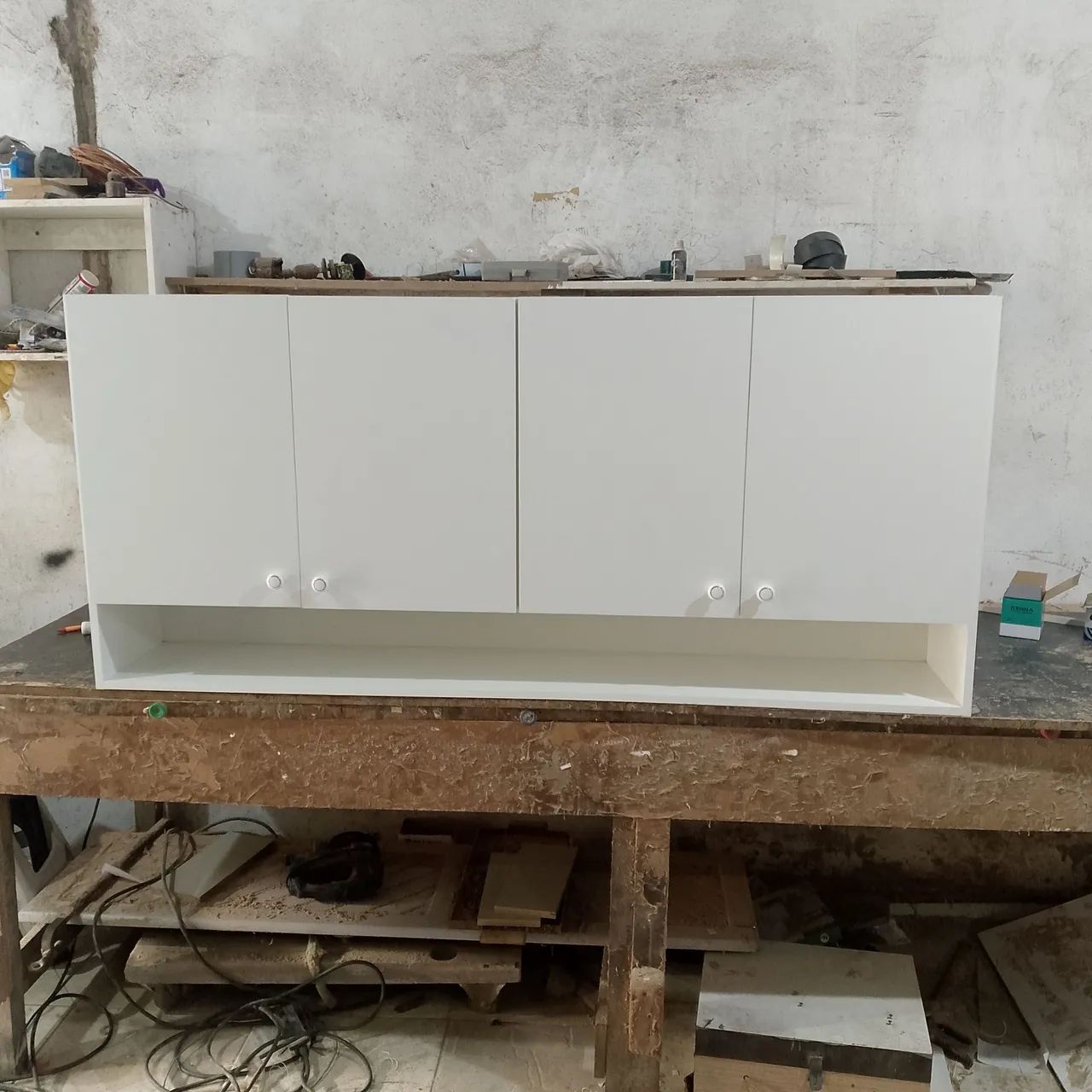 Armário de Parede Branco 4 Portas