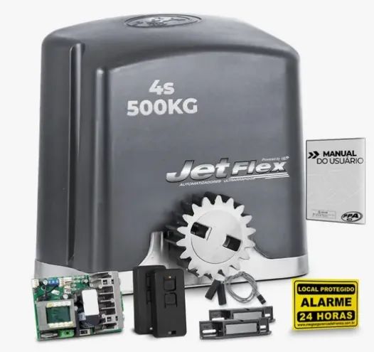 Motor de Portão PPA JetFlex 4 Segundos 500Kg Kit completo