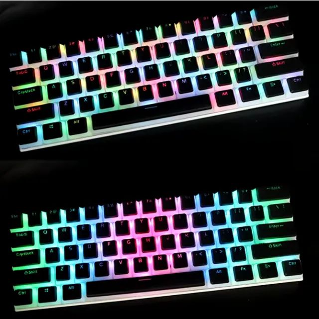 Kit De Keycaps 104 Teclas Pbt Pudding Preta - Foto 3