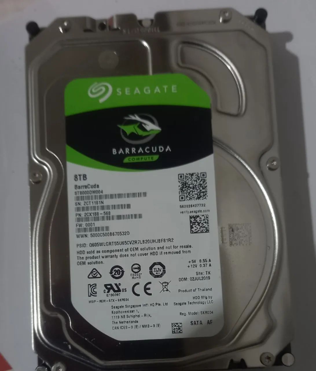HD Seagate 8TB Quase Novo,pouco Pode vê Fotos 