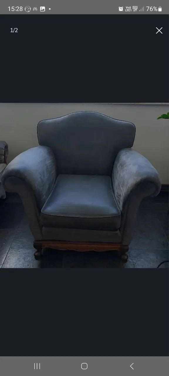 Poltrona vintage no velvet