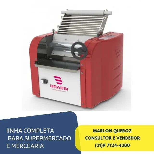 Cilindro de Massas 30CM Braesi Novo bivolt