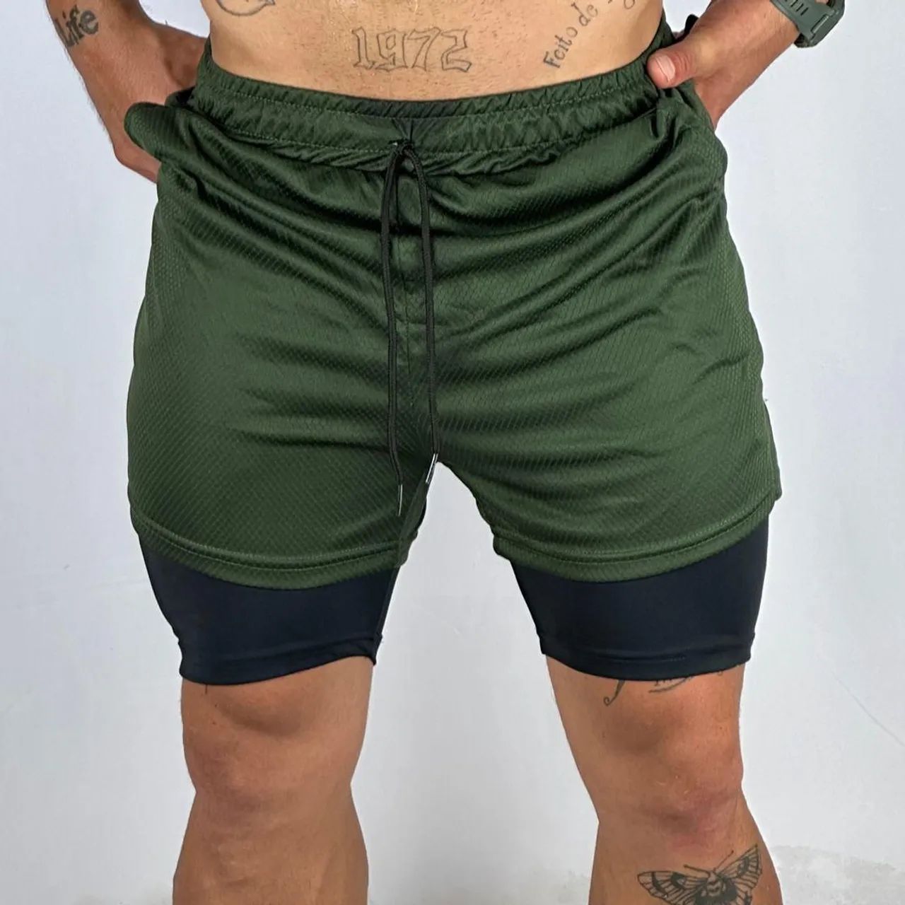 Short Dry-fit 2 em 1 - M ao GG - Foto 4