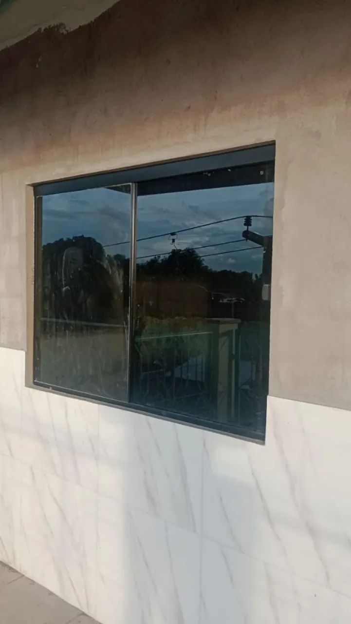 Janela de vidro nova