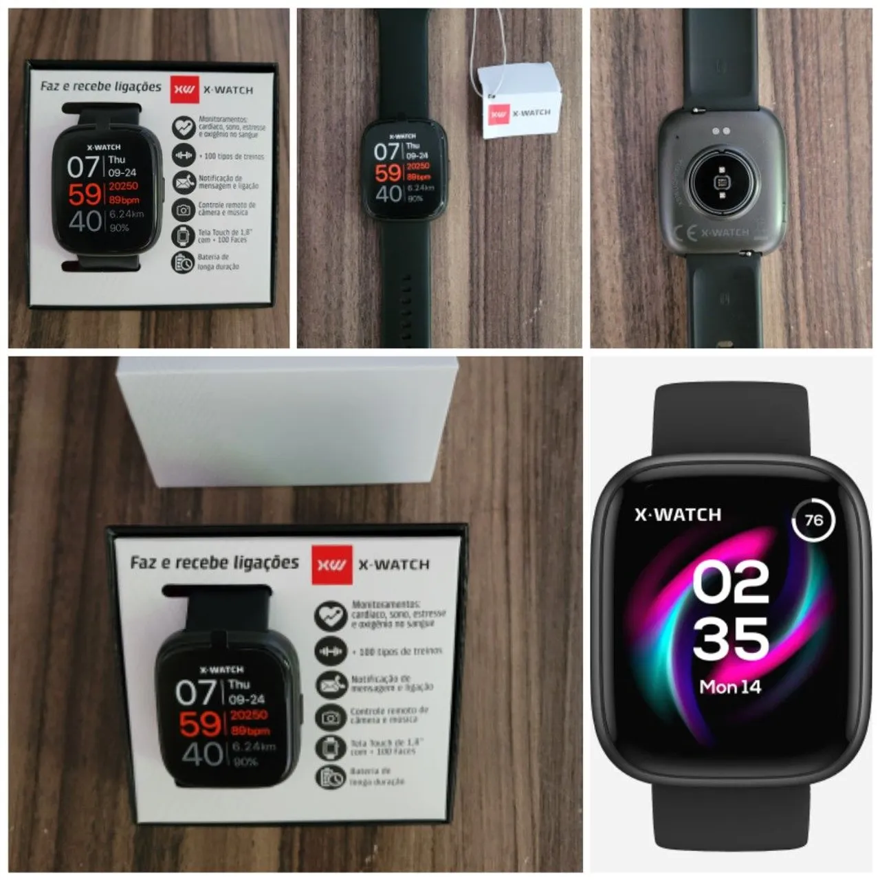 Relógio SmartWatch X-Watch Orient Original - Novo na Caixa Faz e Recebe Ligações<br>