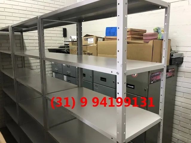 Estante Prateleira para Comércio e Lar Funda 40cm com Reforço Ômega - Entrega Grátis! Nova - Foto 6