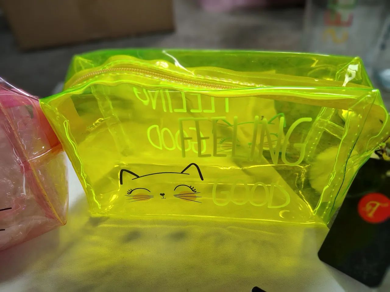 Necessaire Transparente Gatinha - Foto 4