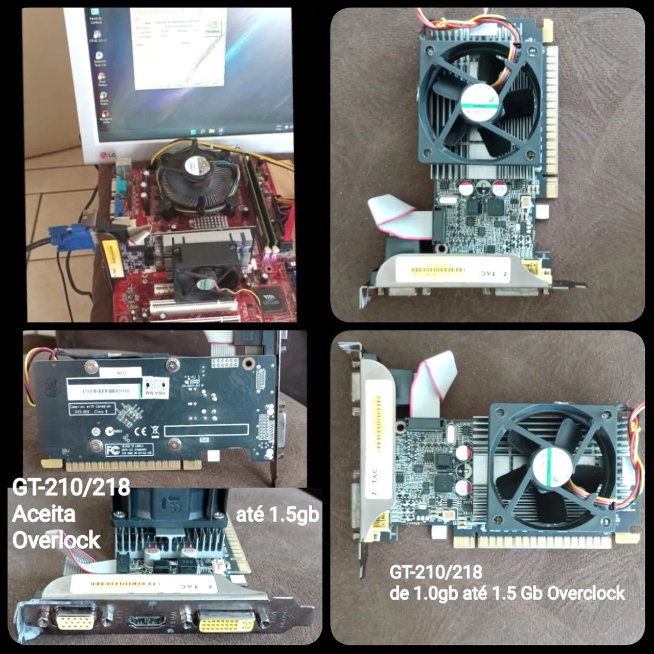 Placa de Vídeo GT-210/218 1GB /Até ( 1.5gb Overclock )