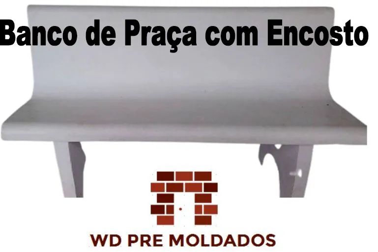 Banco e Mesa de Praça de Concreto Direito da Fábrica  - Foto 2