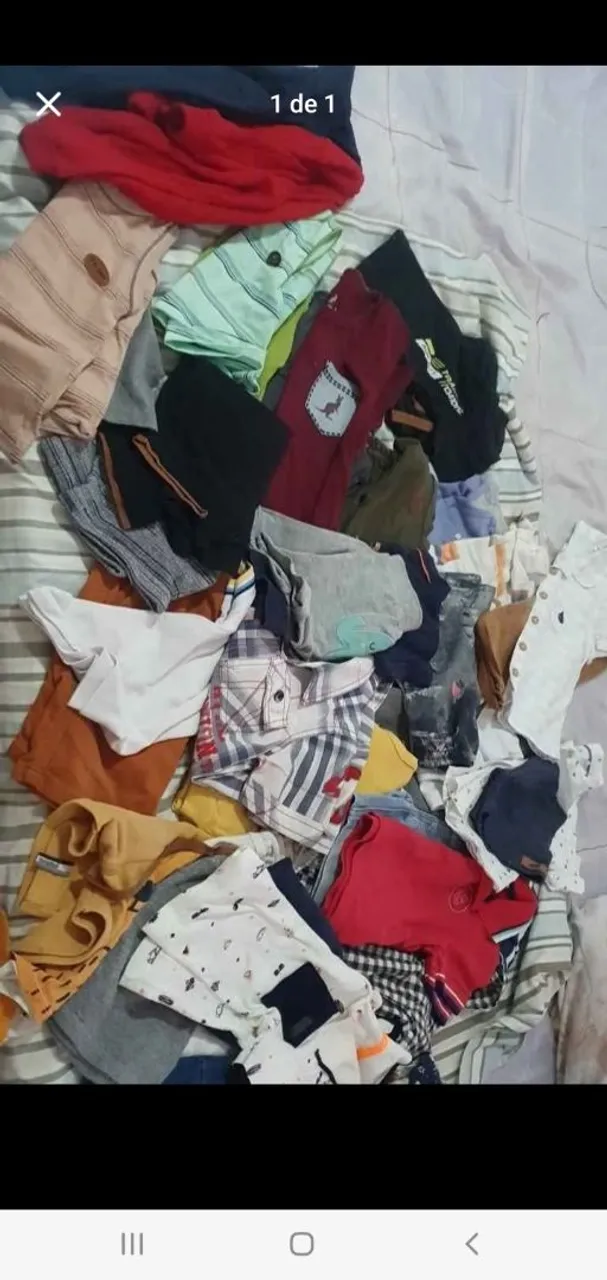Lotinho de roupa pra menino de 1 ano