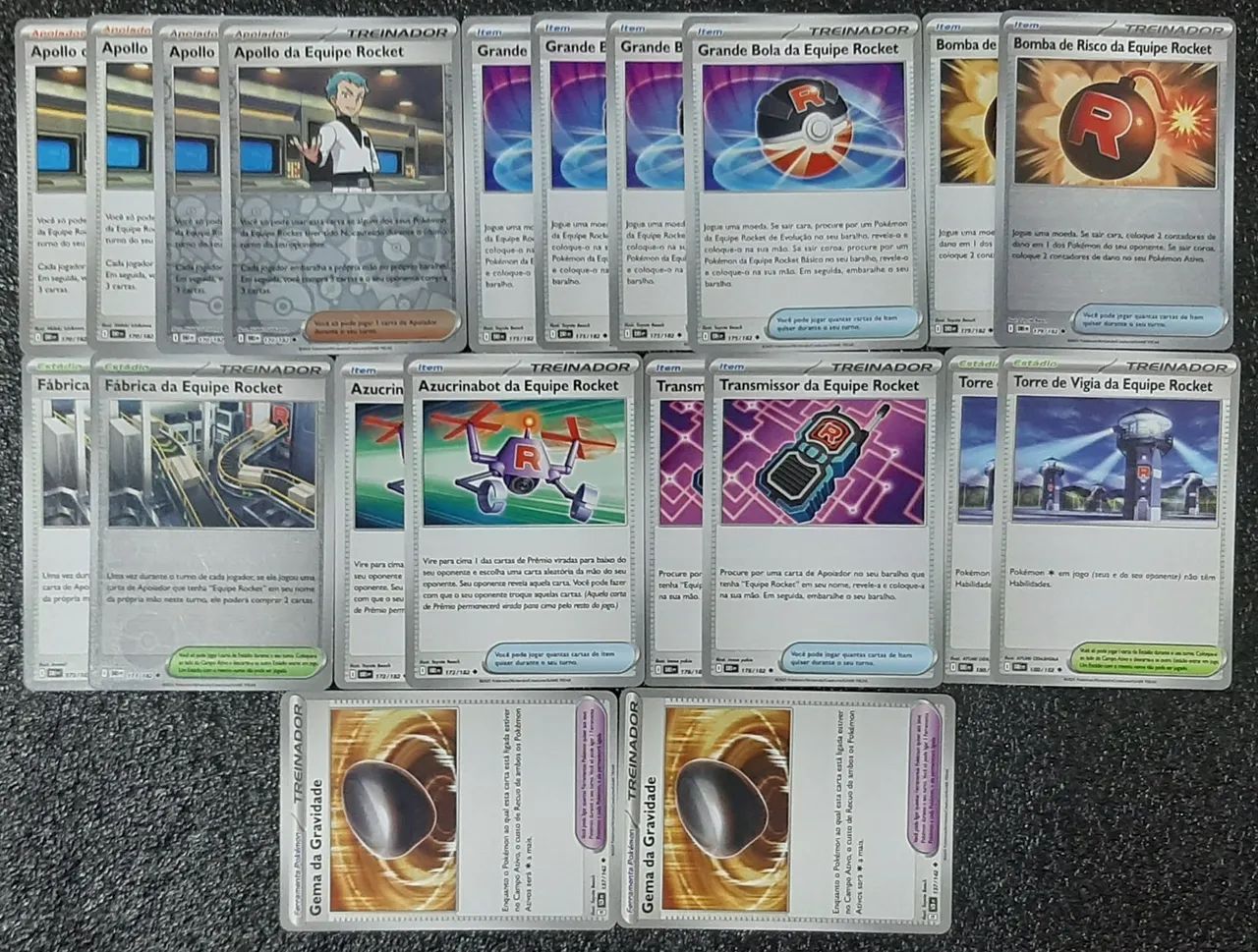Deck tyranitar da equipe rocket, cartas originais de pokémon - Foto 2