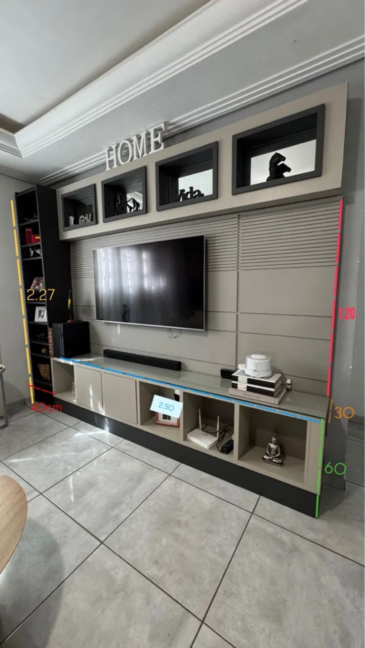 PAINEL PARA TV EM MDF - Foto 2