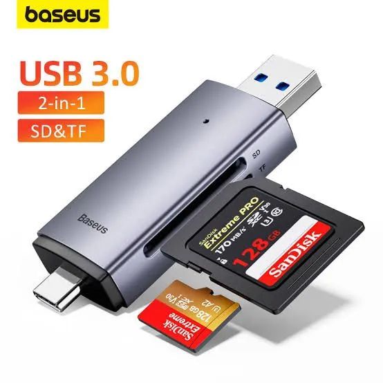 Leitor de Cartões SD e TF Baseus USB 3.0