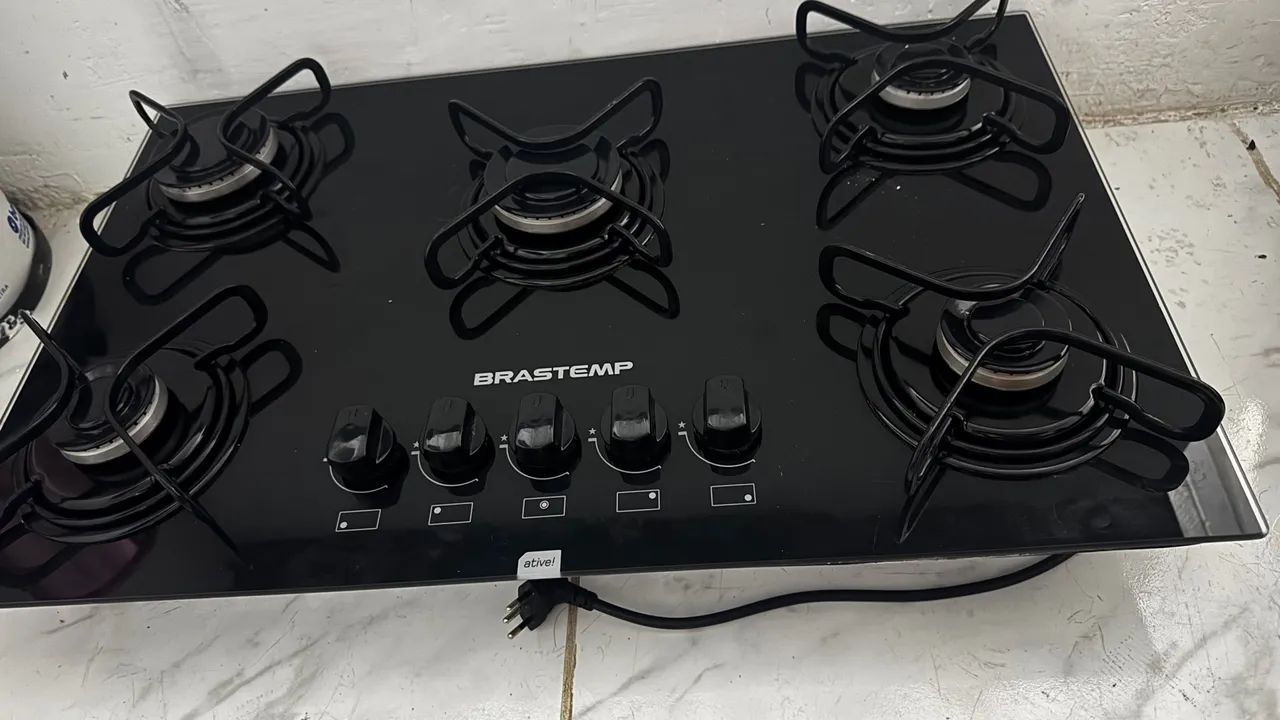 Fogão Brastemp 5 Bocas - Vidro Temperado - Novo - Foto 4