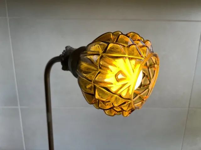 Abajur luminária antiga - Tulipa ambar - Foto 3
