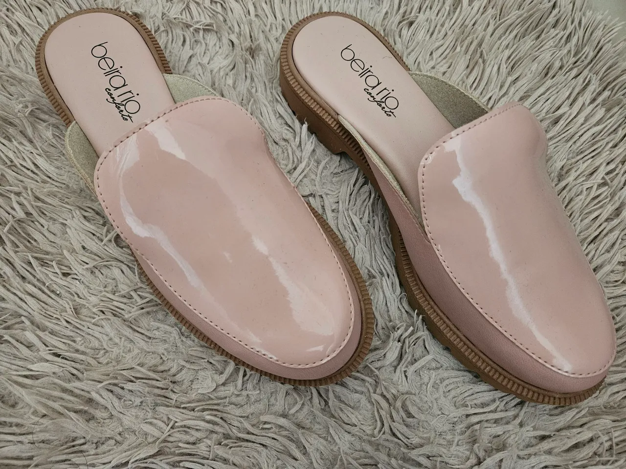 Mule Feminina Rosa Beira Rio Conforto