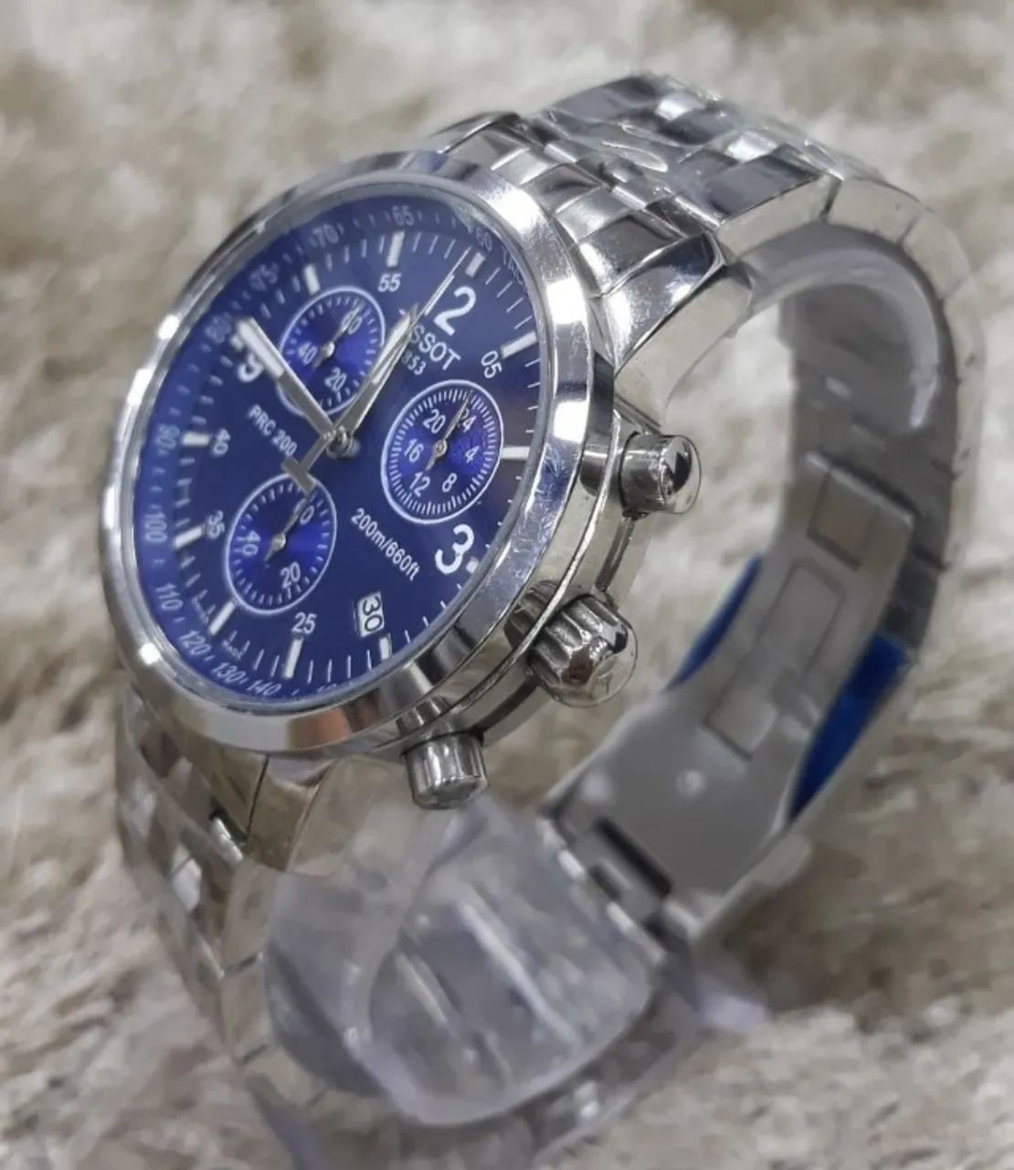 Relógio Tissot Modelo Prc 200 Multifuncional Mostrador Azul - Foto 4