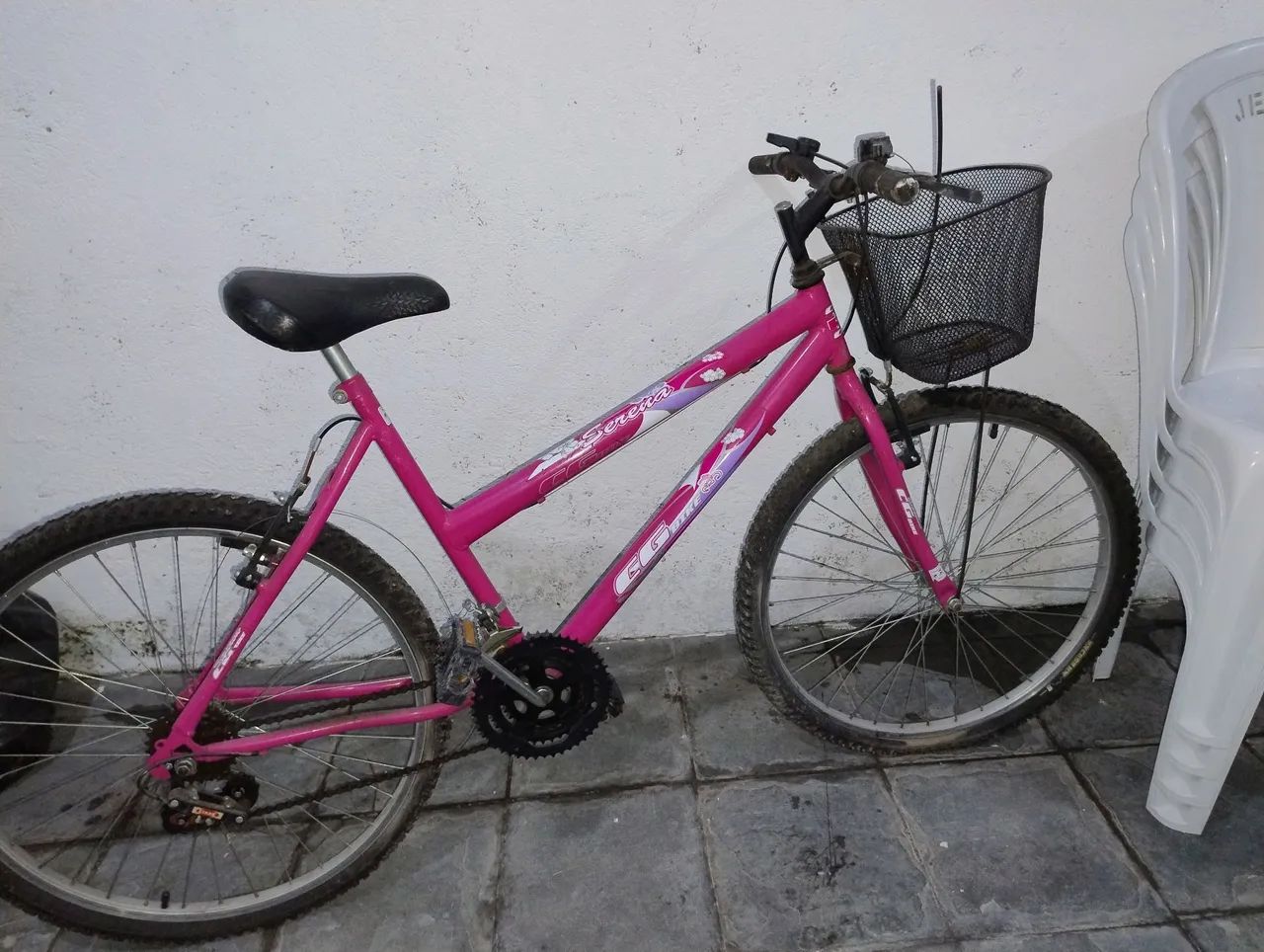 26 Rosa Bicicleta Aro 26 Rosa com Cesta - Ciclismo - Duzentos e Quarenta e Nove ...
