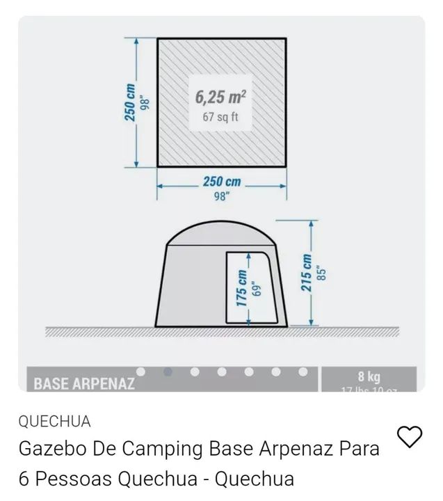Barraca de Camping 6 Pessoas Quechua - Foto 2