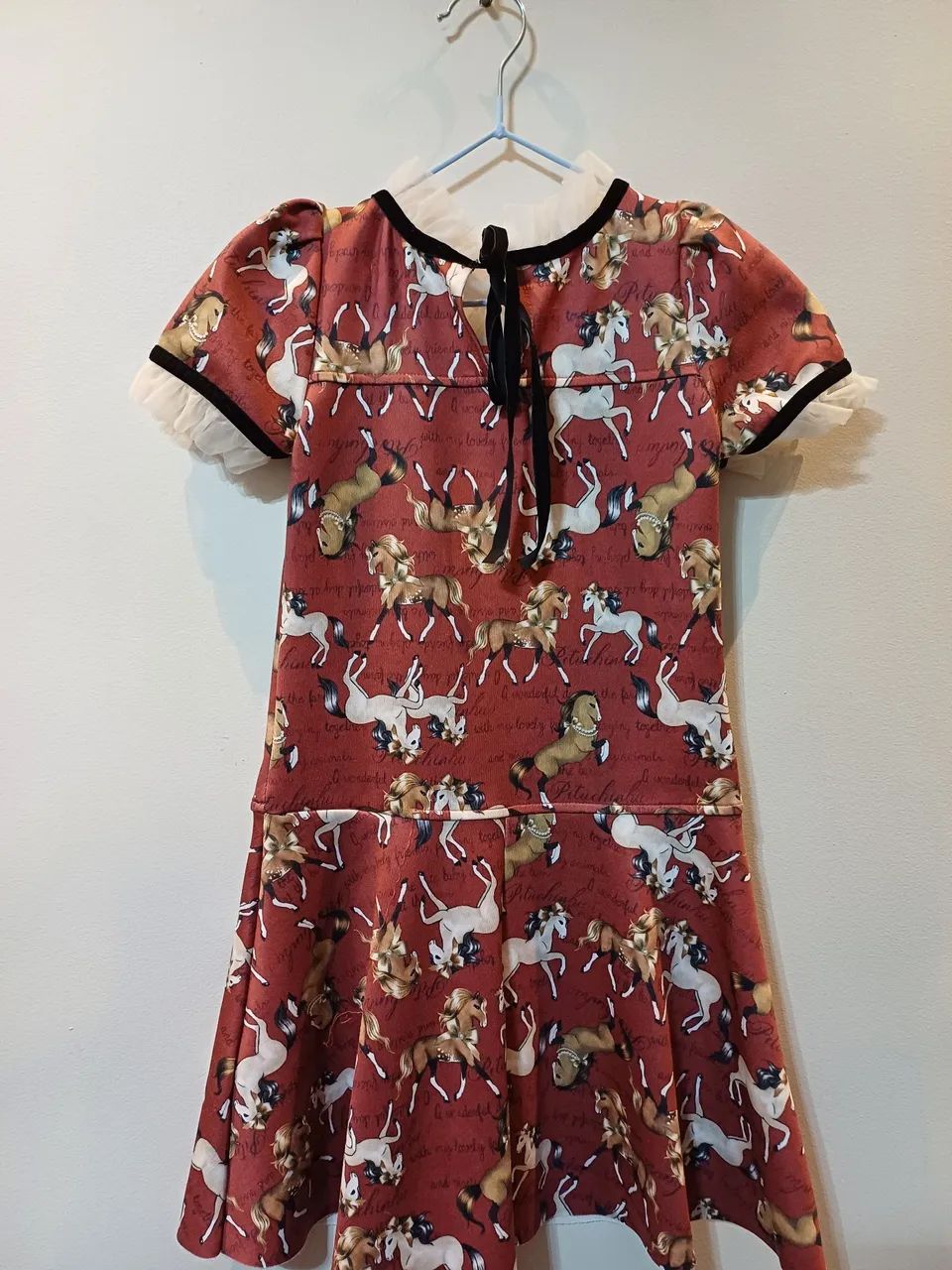 Vestido Infantil Pituchinhus Estampado de Cavalos - Foto 2