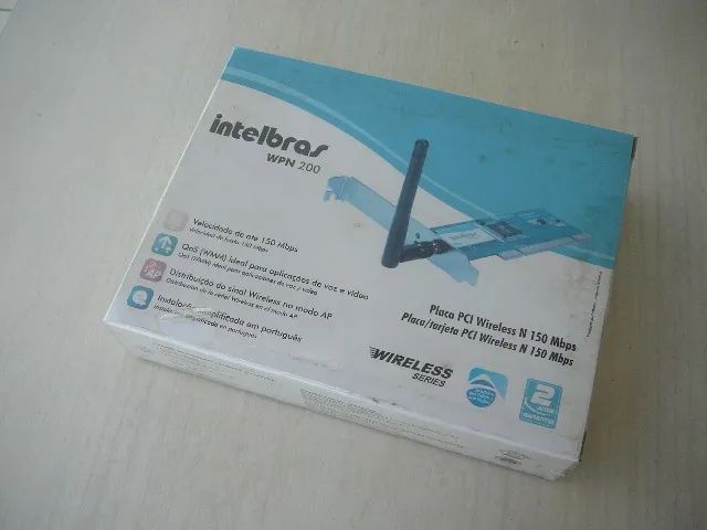 Placa de rede PCI Wireless Intelbras VPN 200 - nova - na caixa