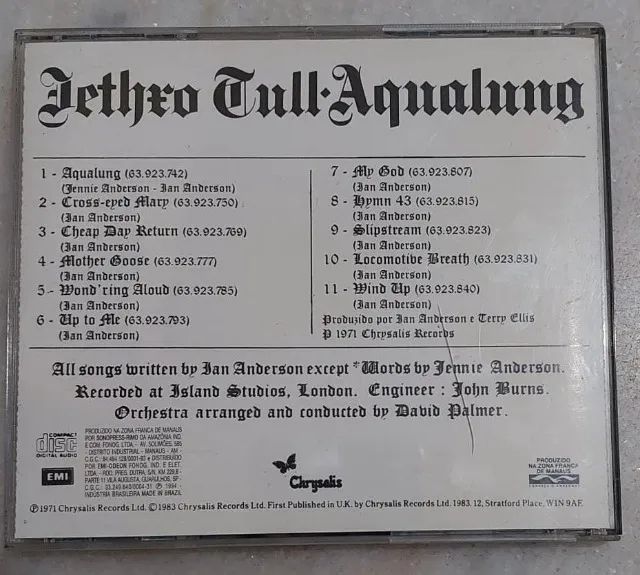 Cd Jethro Tull Aqualung, difícil de encontrar, para colecionador ótimo estado - Foto 2