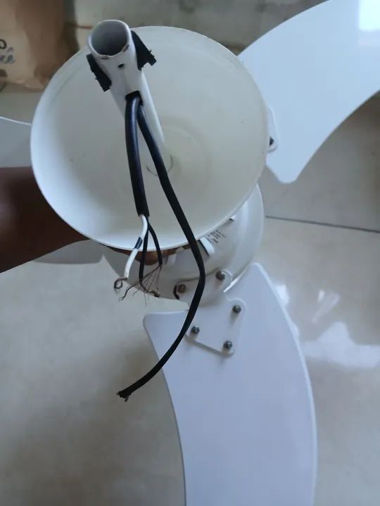 Ventilador de Teto 3 Pás Branco - Novo - Foto 3