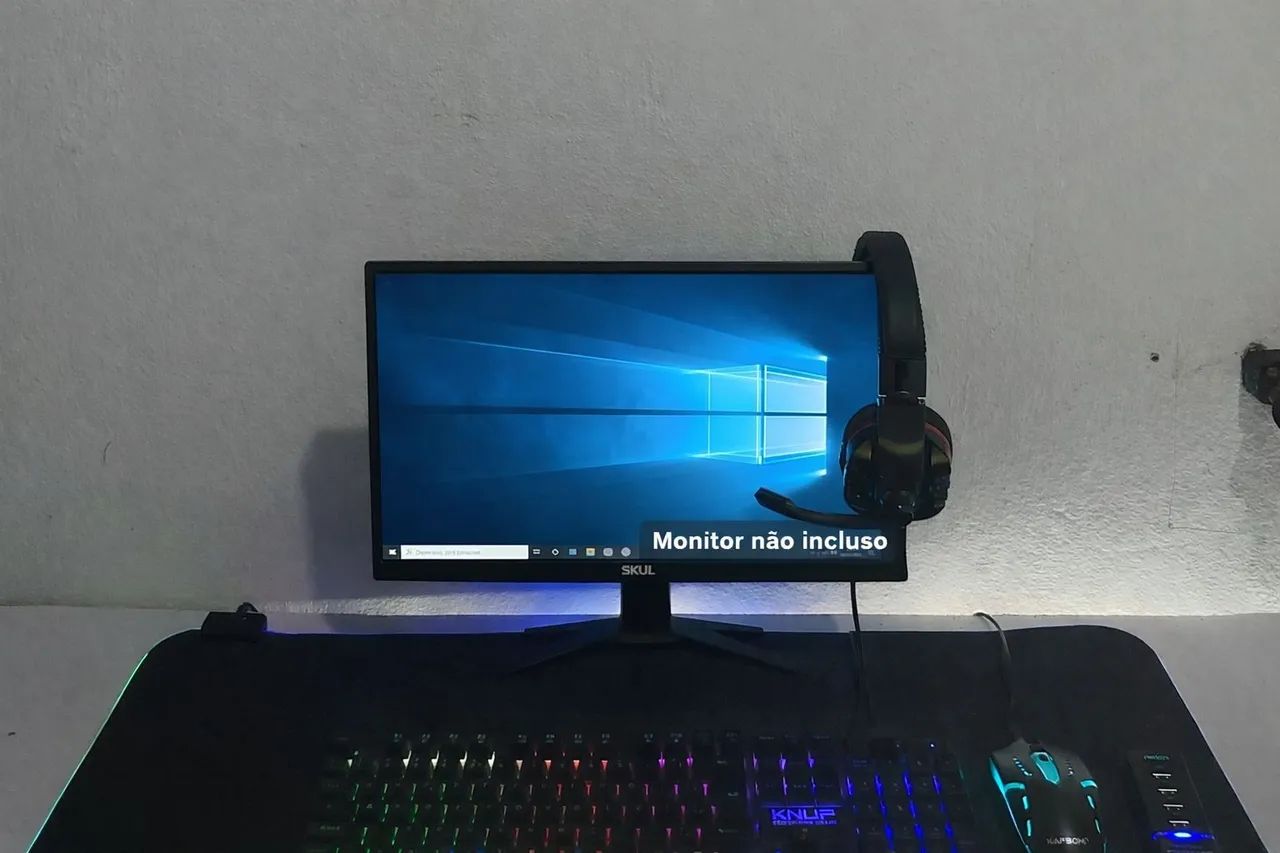 Kit Gamer Completo RGB (usado) - Teclado, Mouse, Headset, Mousepad e mais