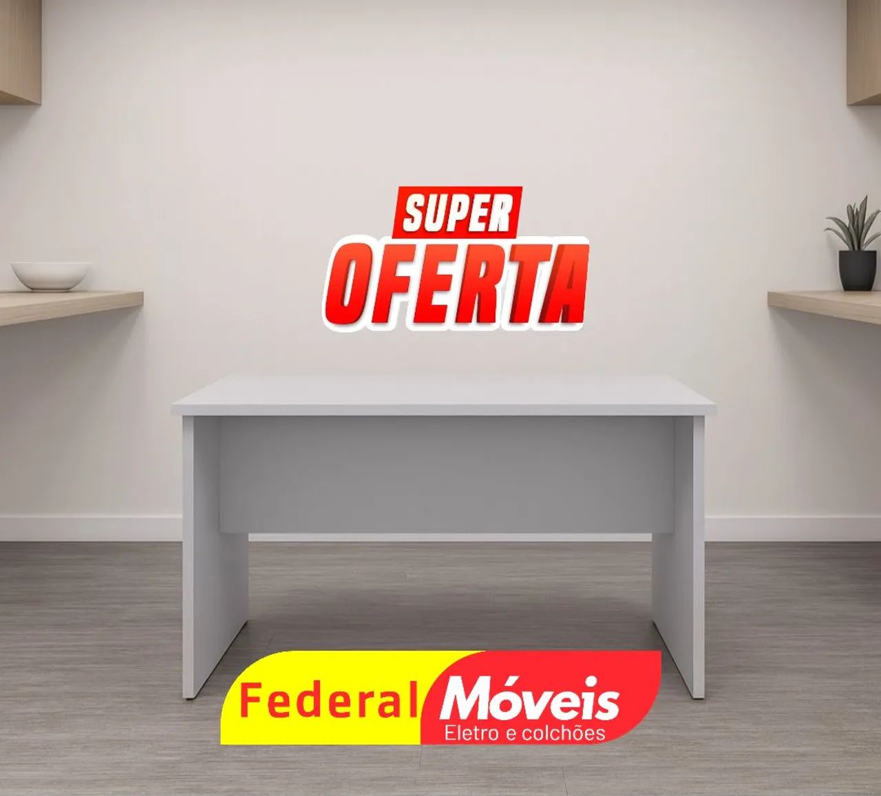 Mesa de Escritório 1,20x0,60 - Ideal para estudo ou trabalho!