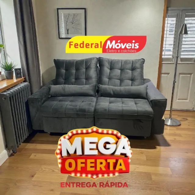 Sofá Retrátil e Reclinável D33 2,0M MAIS VENDIDO